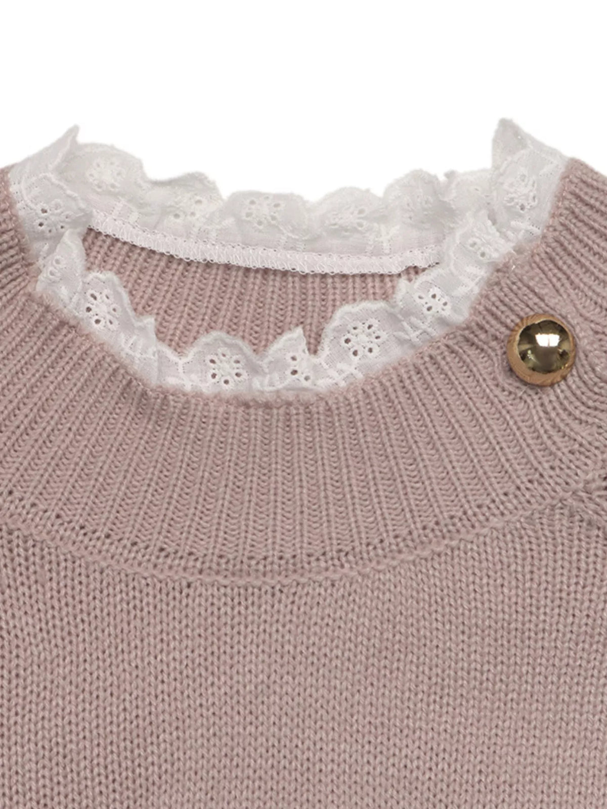 Openwork Mock Neck Sweater