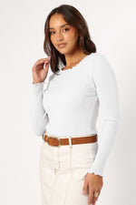 Lettuce Edge Round Neck Long Sleeve T-Shirt - Ladyez