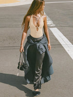 Cutout Ribbed Tank Top - Ladyez