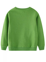 Children's Dinosaur Embroidered Crew Neck Sweatshirt