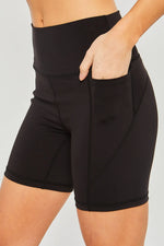 Love Tree High Waist Seam Detail Active Shorts - Ladyez