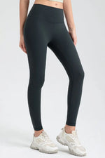 Wide Waistband Slim Fit Active Leggings - Ladyez