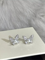 Butterfly Pearl Stud Earrings