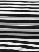 Stripe Exposed Seam Drop Shoulder Casual Pullover Top