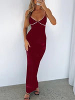 Lace Detail Slim Fit Bodycon Maxi Dress - Ladyez