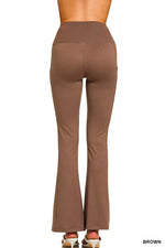 Zenana Brushed Dty Microfiber Flare Pants