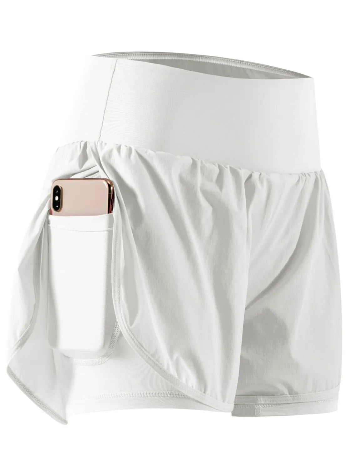 Pocketed High Waist Active Shorts - Ladyez