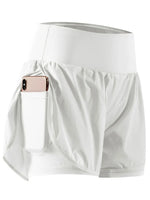 Pocketed High Waist Active Shorts - Ladyez