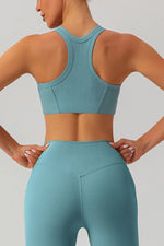 Round Neck Racerback Active Tank - Ladyez