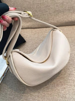 Elegant Leather Crescent Crossbody Bag