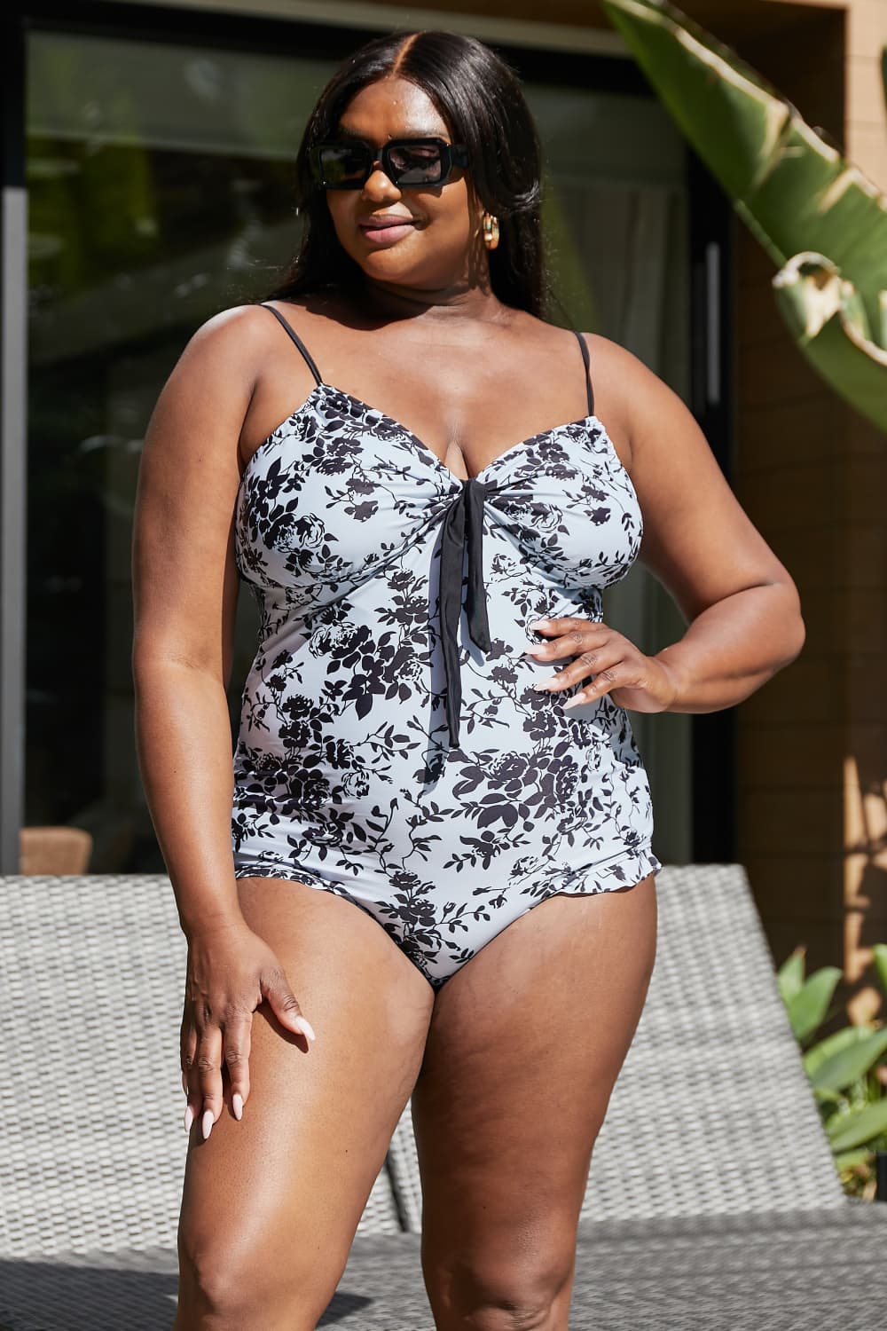 Marina West Swim Côte d'Azur Ruffle Trim One-Piece Swimsuit - Ladyez