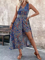 Paisley Print Sleeveless Romper