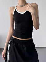 Contrast Trim Cami Top - Ladyez