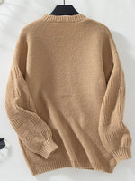 Textured Knit Open Front Cardigan