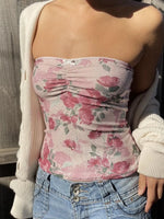 Floral Print Tube Top - Ladyez