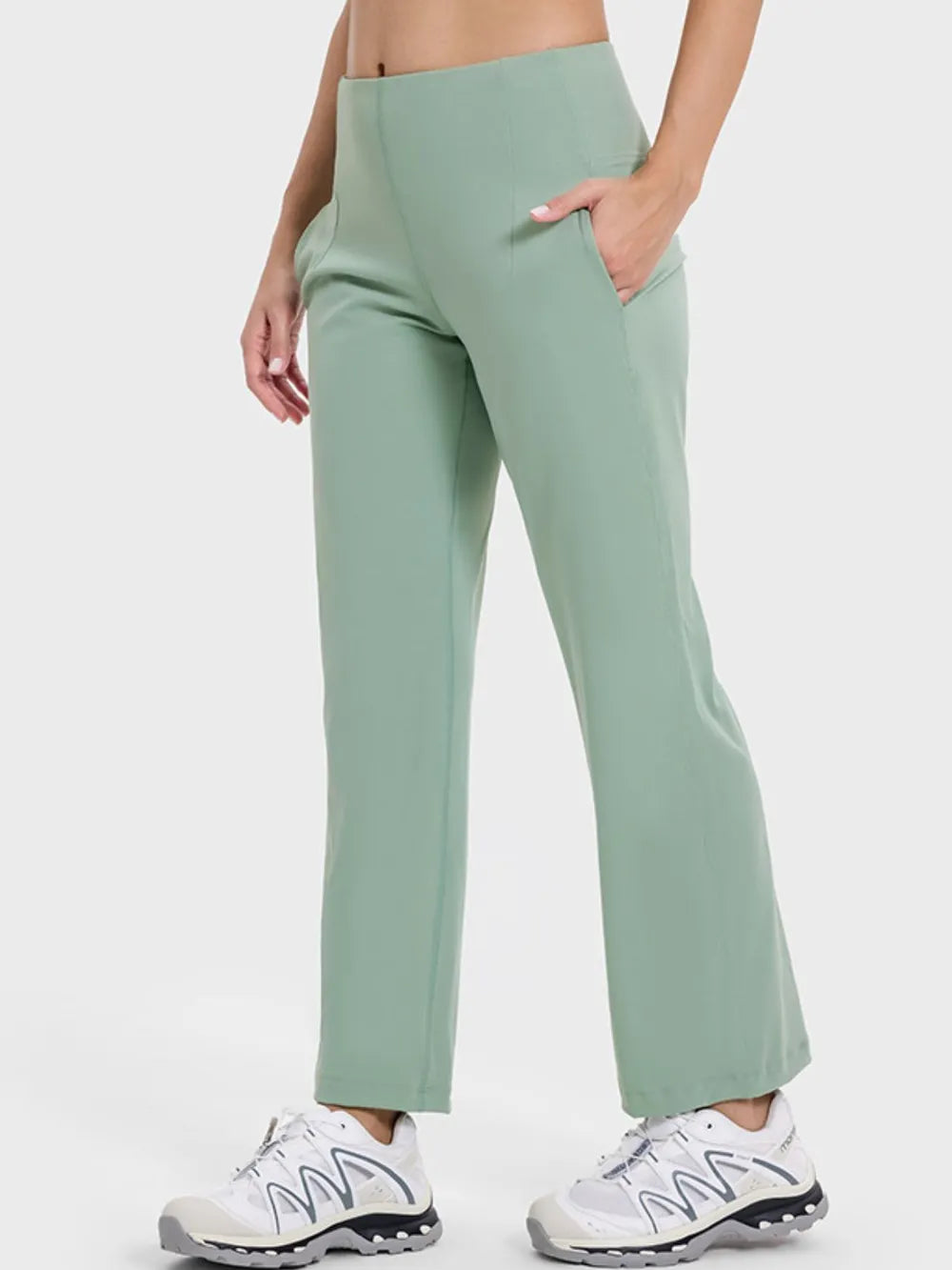 Millennia Pocketed High Waist Active Pants - Ladyez