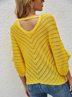 Openwork Batwing Sleeve Cover-Up - Ladyez