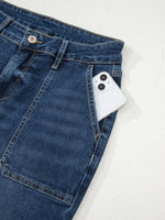 Cropped High Rise Wide Leg Jeans