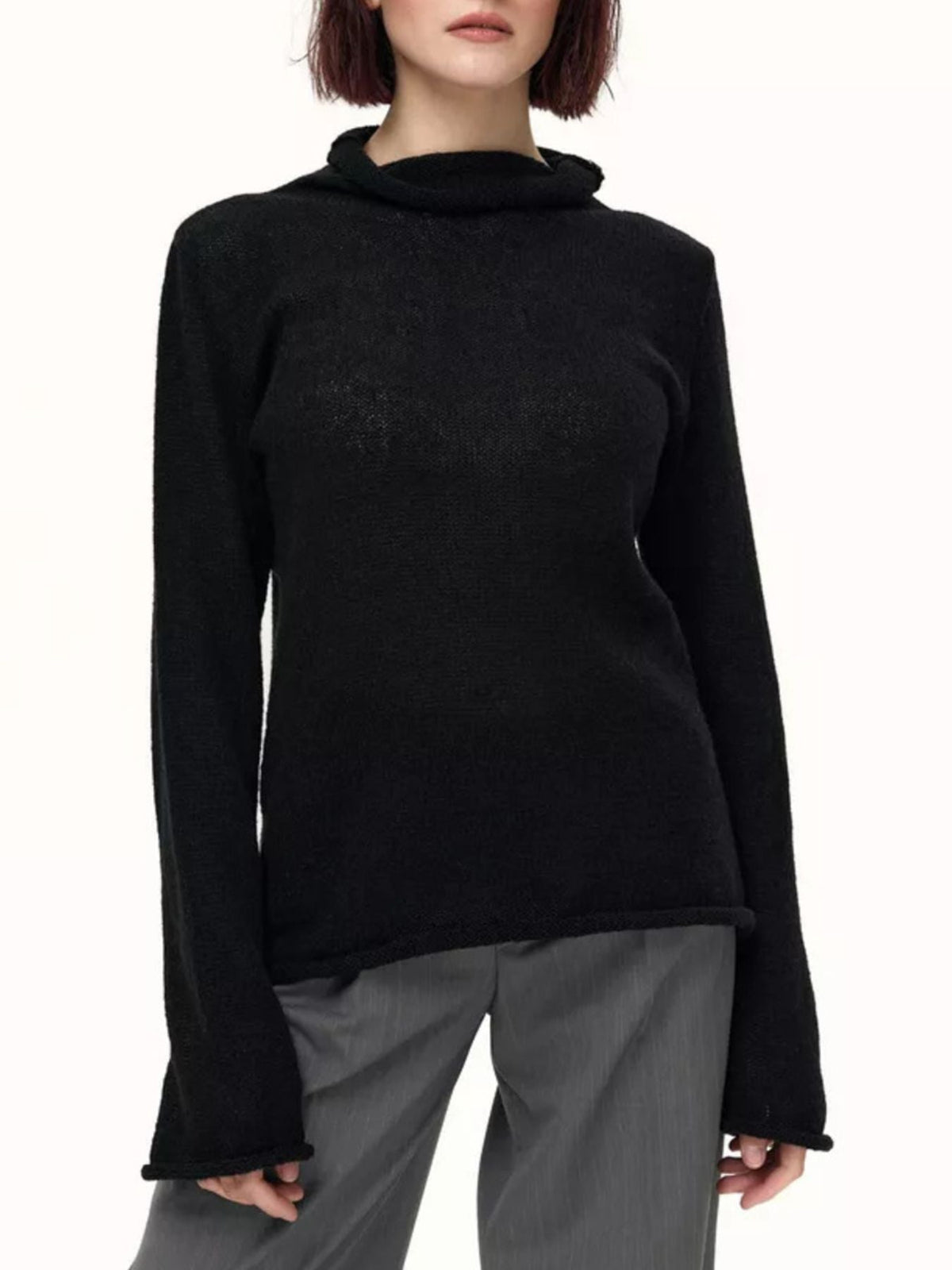 Mock Neck Long Sleeve Sweater