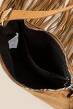 Fame Suede Fringe Crossbody Bag