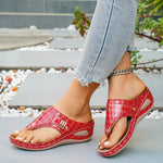 Toe Post Wedge Sandals
