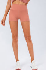 Slim Fit Wide Waistband Sports Shorts - Ladyez