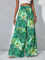 Printed High Waist Wide Leg Pants