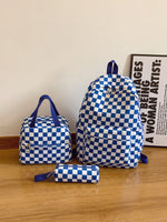 Checkered Pattern 3-Piece Bag Set - Ladyez