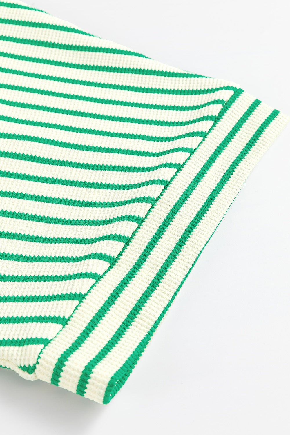 Striped Half Sleeve Tie Waist Romper - Ladyez