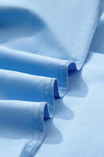 Contrast Notched Neck Frilly Detail Short Sleeve Blouse