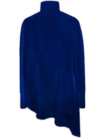 Elegant Turtleneck Asymmetric Hem Top
