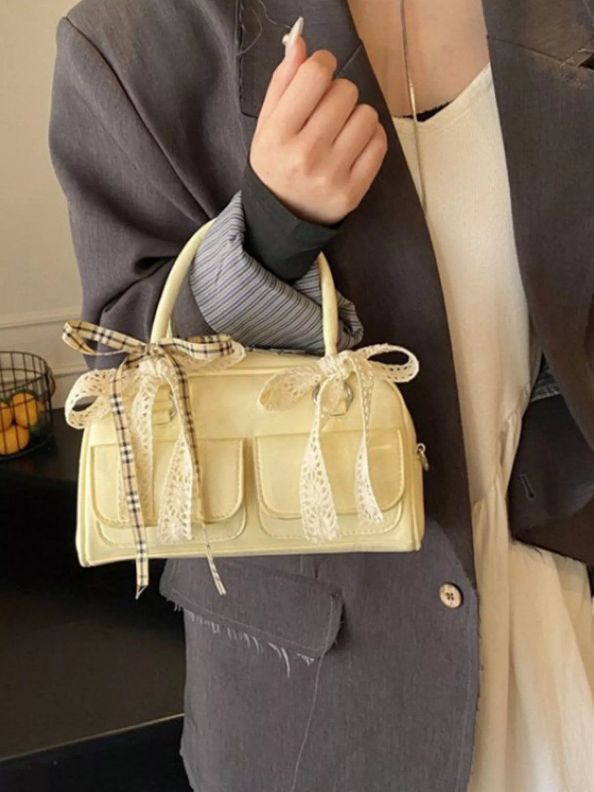 Bow Decor Crossbody Bag