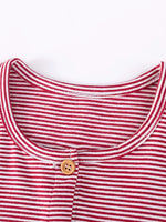Children's Striped Puppy Short Sleeve Casual Dress