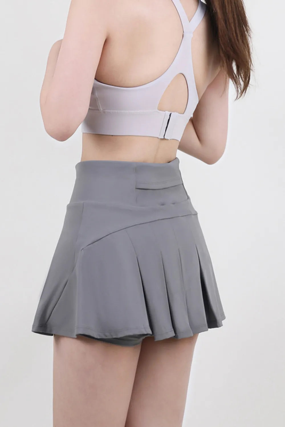 High Waist Pleated Active Skirt - Ladyez