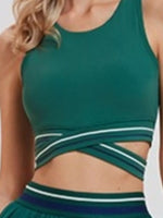 Full Size Criss-Cross Hem Active Tank Plus Size