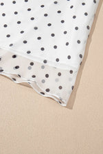 Polka Dot Ruffle Sleeve Smocked Midi Dress