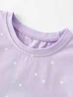 Children's Cute Bear Applique Polka Dot Dress