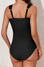 Square Neck Ruched Tommy Control One Piece Swimsuit