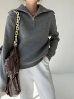 Half-Zip Long Sleeve Sweater