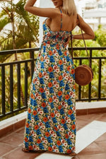Printed Spaghetti Strap Maxi Dress