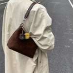 Suede Crossbody Bag with Adjustable Shoulder Strap