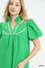 Umgee Textured Puff Sleeve Blouse