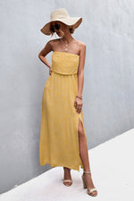 Strapless Split Maxi Dress - Ladyez