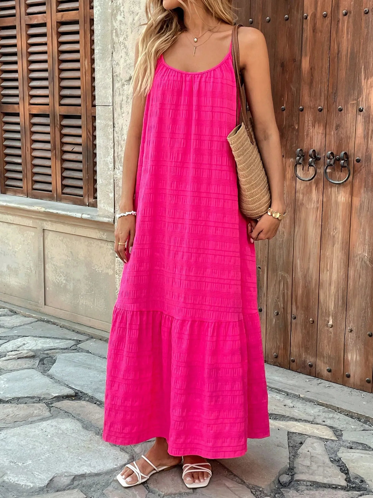 Scoop Neck Cami Maxi Dress - Ladyez
