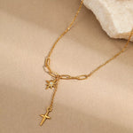 18K Gold-Plated Cross Necklace