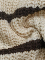 Striped Knit Polo Sweater