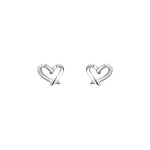 Heart-Shaped Stud Earrings