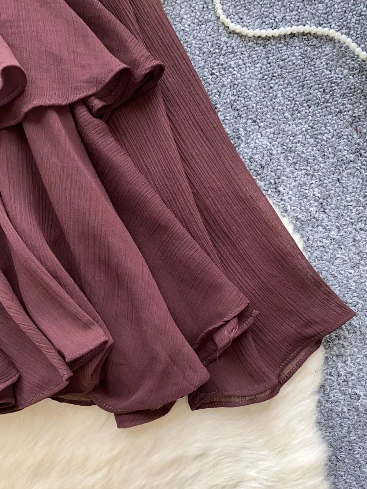 Ruffle Tiered Chiffon Blouse