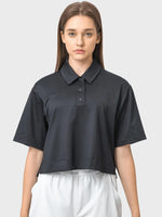 Millennia Half Button Short Sleeve Active T-Shirt - Ladyez