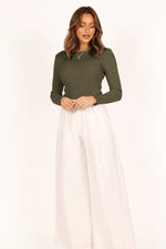 Lettuce Edge Round Neck Long Sleeve T-Shirt - Ladyez